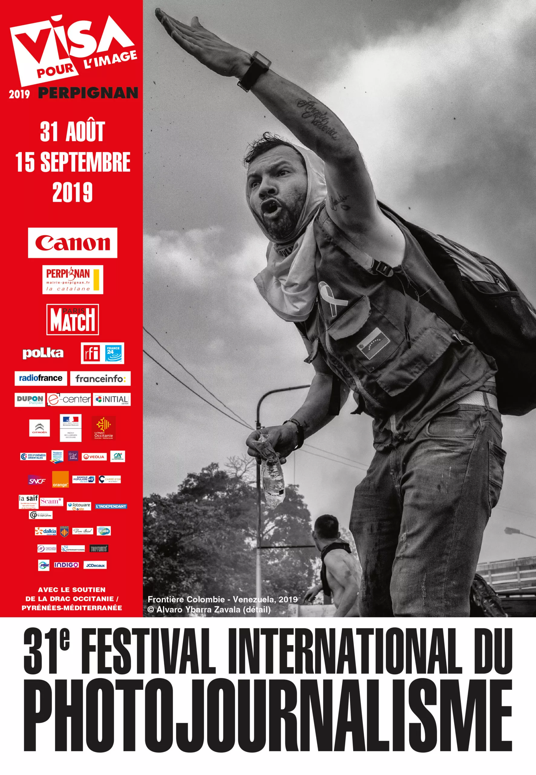 Affiche du festival international du photojournalisme, Visa pour l'image à Perpignan
